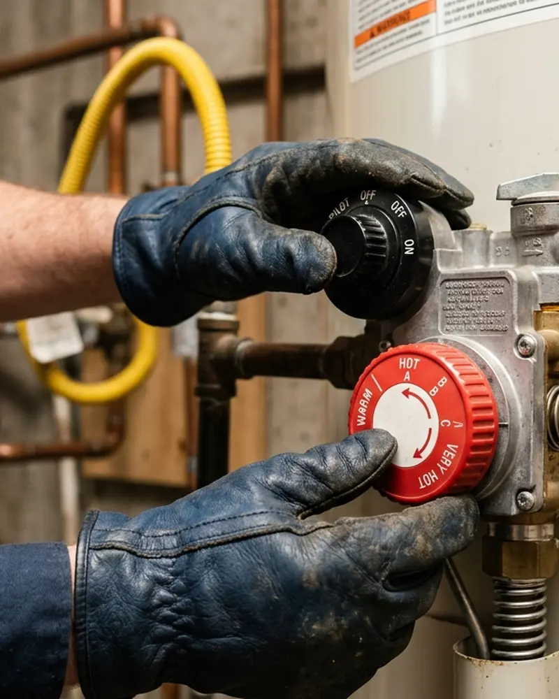 Close-up of Water Heater Repair work by Water Heater Jockey in Schenectady